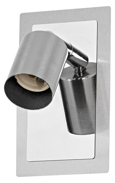 Bodové svítidlo LED Cylinder Duo, 1x GU10, Kartáčovaný nikl