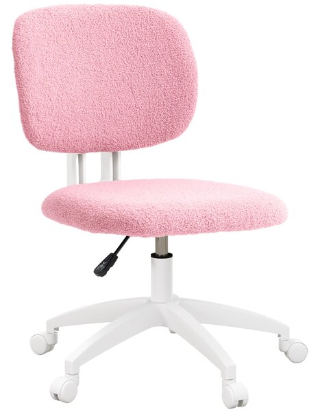 Vinsetto kancelářská židle, ergonomická pracovní židle, výškově nastavitelná počítačová židle bez opěrek, otočná židle do studijního pokoje, sametová