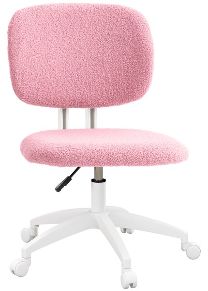Vinsetto kancelářská židle, ergonomická pracovní židle, výškově nastavitelná počítačová židle bez opěrek, otočná židle do studijního pokoje, sametová