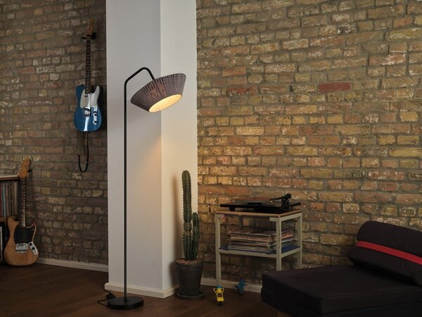 Stojací lampa Stripes, 1x E27, Tmavě šedá
