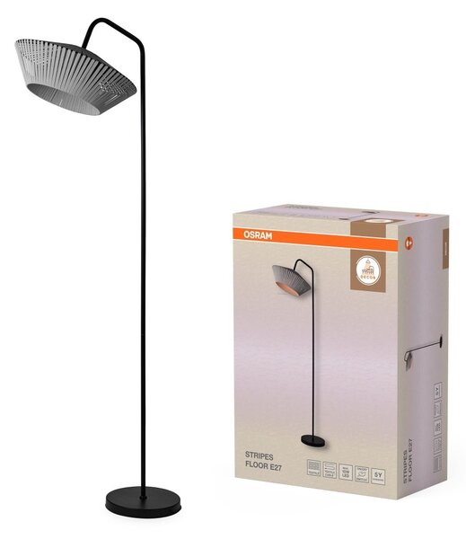 Stojací lampa Stripes, 1x E27, Tmavě šedá