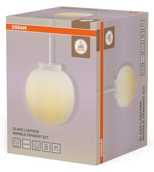 Dekorativní Závěsné svítidlo Decor Glass Lucenra Mramor,Sklo