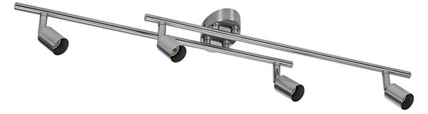 Bodové svítidlo LED Cylinder, 4x GU10, Kartáčovaný nikl
