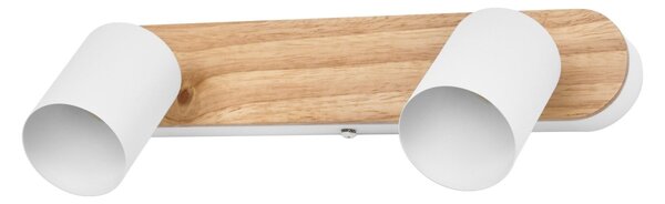 Bodové svítidlo LED Wood Line, 2x GU10, Bílá/Dřevo