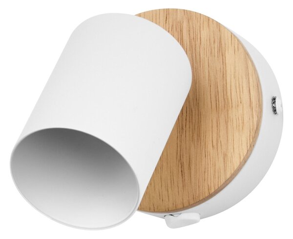 Bodové svítidlo LED Wood Line, 1x GU10, Bílá/Dřevo