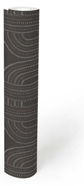 A.S. Création | Vliesová tapeta na zeď French Affair 39937-4 | 0,53 x 10,05 m | černá, metalická, bronzová