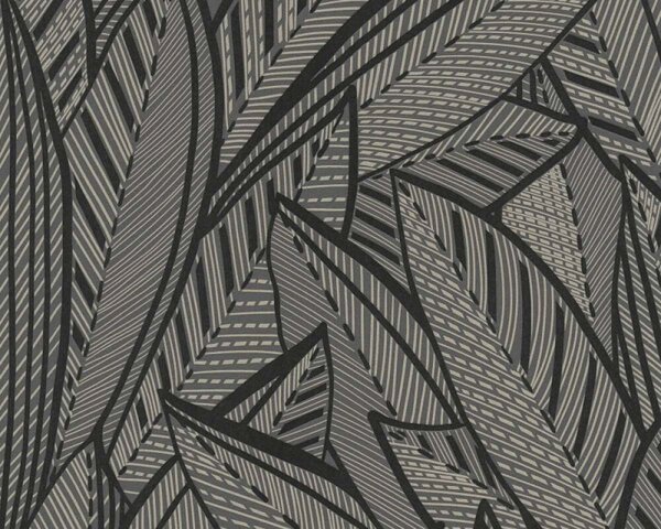 A.S. Création | Vliesová tapeta na zeď French Affair 39933-4 | 0,53 x 10,05 m | černá, šedá