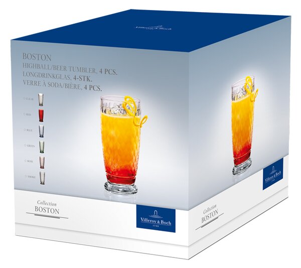 Villeroy&Boch Boston coloured sklenice na long drink green 77 mm, 300 ml