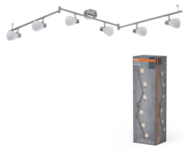 Bodové svítidlo LED Vase, 6x G9, Kartáčovaný nikl