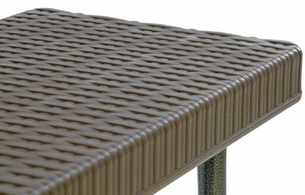 Zahradní sada 2 ks lavic, hnědý ratanový design 180 x 25 cm