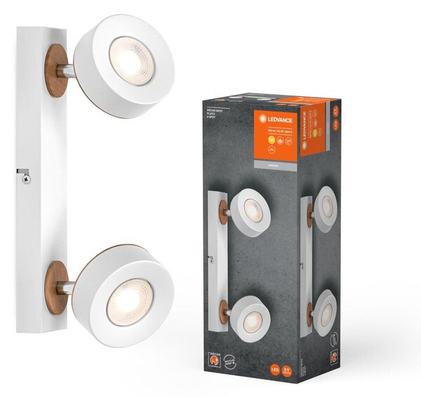 LEDVANCE LED nástěnné a stropní bodové svítidlo Pluto bílé 2 spoty 4058075827905