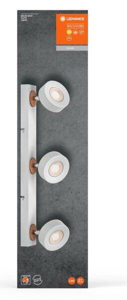 LEDVANCE LED nástěnné a stropní bodové svítidlo Pluto bílé 3 spoty 4058075827929