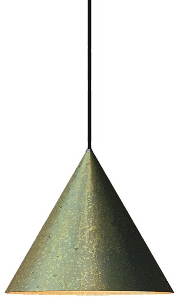 Il Fanale 286.12.OOB Cone, venkovní závěsné svítidlo antická mosaz/bílé sklo, 1xE27 max 15W, prům. 25cm, IP55