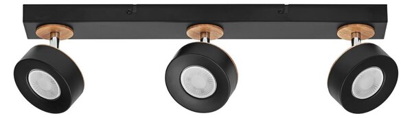 LEDVANCE LED nástěnné a stropní bodové svítidlo Pluto černé 3 spoty 4058075833432