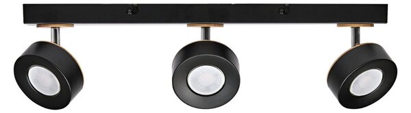 LEDVANCE LED nástěnné a stropní bodové svítidlo Pluto černé 3 spoty 4058075833432