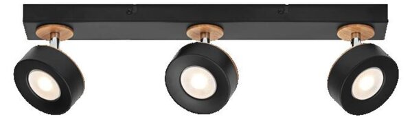LEDVANCE LED nástěnné a stropní bodové svítidlo Pluto černé 3 spoty 4058075833432