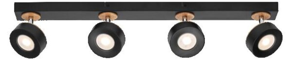LEDVANCE LED nástěnné a stropní bodové svítidlo Pluto černé 4 spoty 4058075833456
