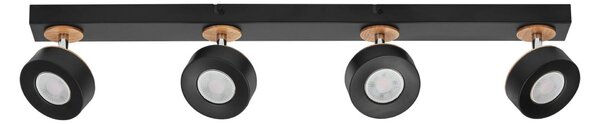 LEDVANCE LED nástěnné a stropní bodové svítidlo Pluto černé 4 spoty 4058075833456