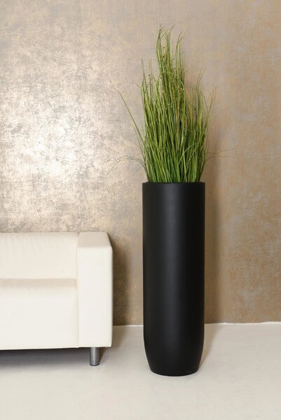 Květináč SOLERIO, sklolaminát, výška 100 cm, černá