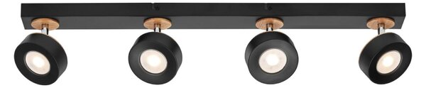 LEDVANCE LED nástěnné a stropní bodové svítidlo Pluto černé 4 spoty 4058075833456