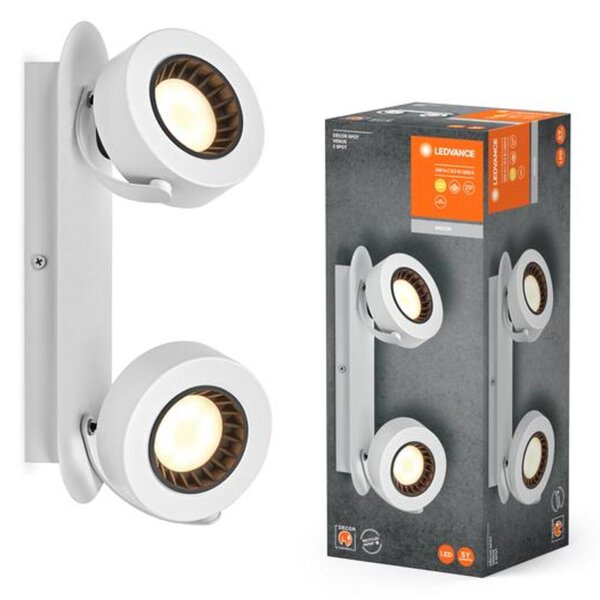 LEDVANCE LED nástěnné a stropní bodové svítidlo Venus bílé 2 spoty 4058075828148