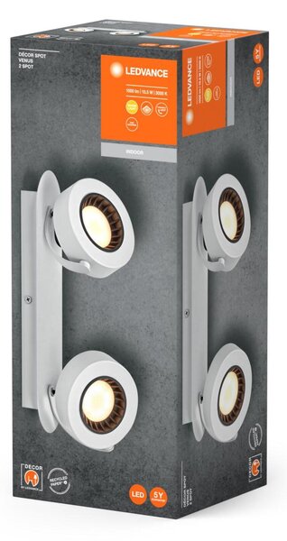 LEDVANCE LED nástěnné a stropní bodové svítidlo Venus bílé 2 spoty 4058075828148