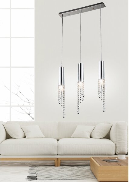 LED Lustr na lanku DUERO 3xLED/3W/230V