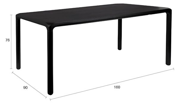 Zuiver Černý jasanový jídelní stůl STORM 160 x 90 cm