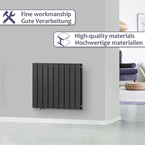 Aquamarin Horizontální radiátor, 819 W, 600 x 614 x 69 mm