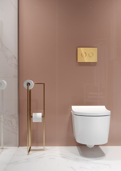 Cersanit Accento Circle splachovací tlačítko pro WC zlatá K97-461