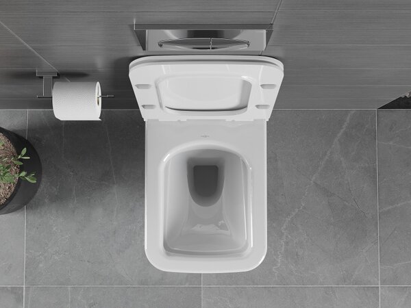 Mexen Vega WC mísa Rimless s pomalu sklopným sedátkem slim, duroplast, bílý lesk - 30654000