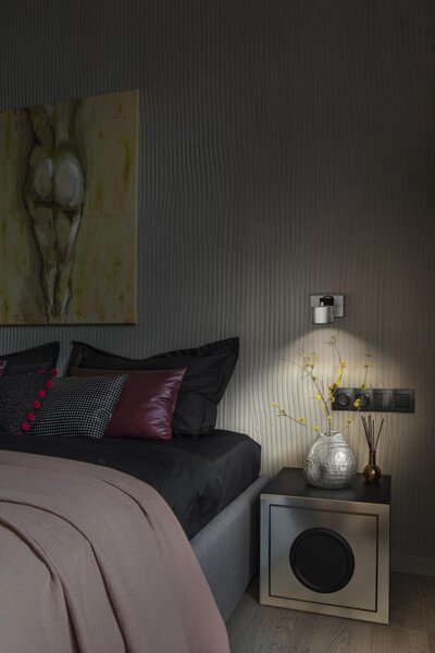 LEDVANCE LED nástěnné bodové svítidlo Jupiter stříbrné 1 spot 4058075828209