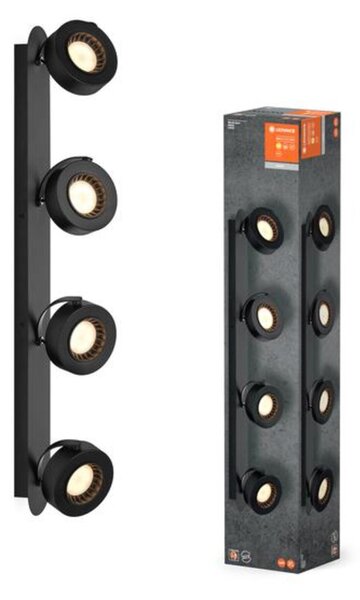LEDVANCE LED nástěnné a stropní bodové svítidlo Venus černé 4 spoty 4058075833692