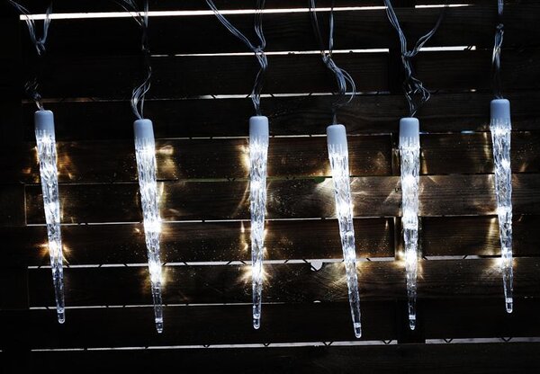 Vánoční LED osvětlení rampouchy 3,6 m, 40 LED, studená bílá
