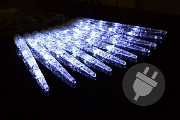 Vánoční LED osvětlení rampouchy 3,6 m, 40 LED, studená bílá