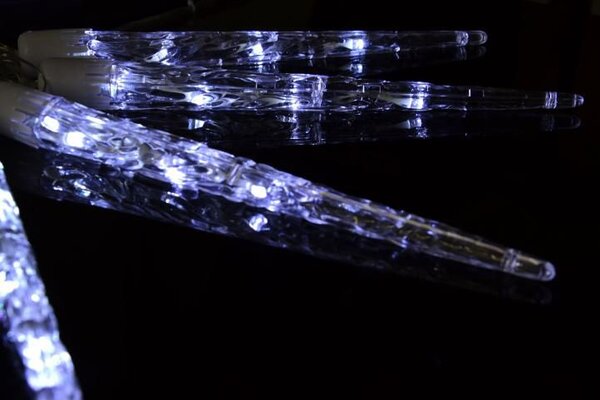 Vánoční LED osvětlení rampouchy 3,6 m, 40 LED, studená bílá