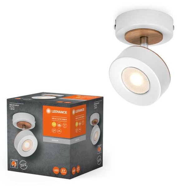 LEDVANCE LED nástěnné bodové svítidlo Pluto bílé 1 spot 4058075827882