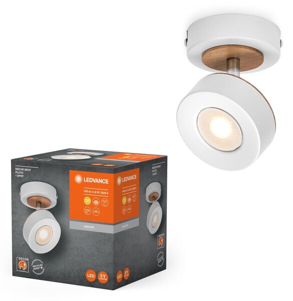 LEDVANCE LED nástěnné bodové svítidlo Pluto bílé 1 spot 4058075827882