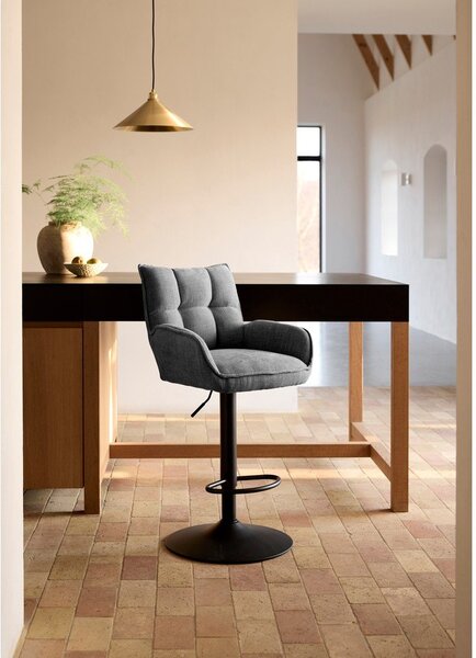 Šedé barové židle s nastavitelnou výškou v sadě 2 ks Marilla – Unique Furniture