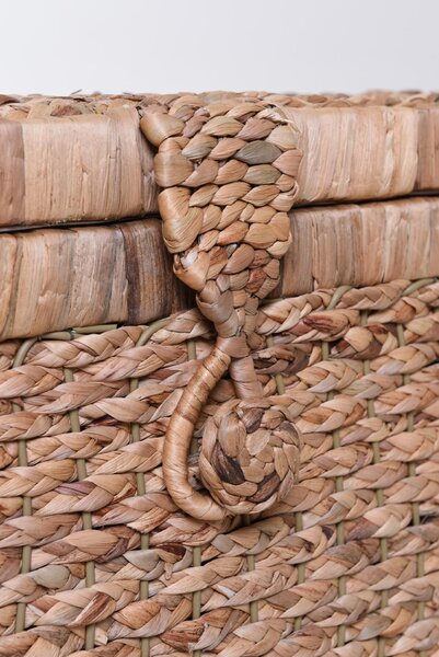 Truhla na prádlo LEA, vodní hyacint, šířka 84 cm, natur