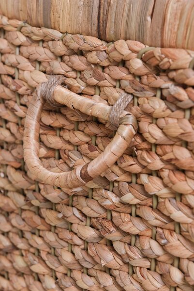 Truhla na prádlo LEA, vodní hyacint, šířka 84 cm, natur