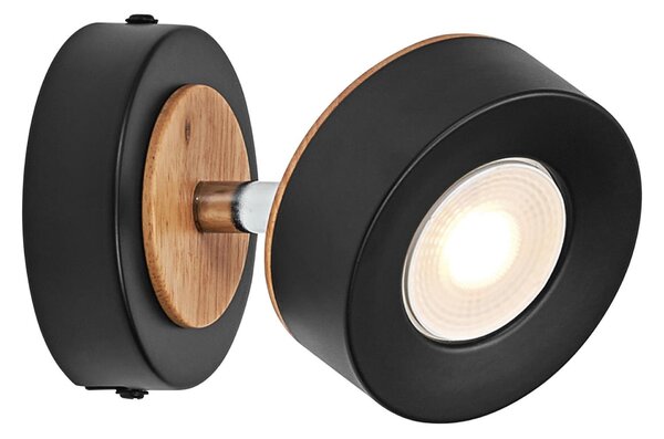 LEDVANCE LED nástěnné bodové svítidlo Pluto černé 1 spot 4058075833395
