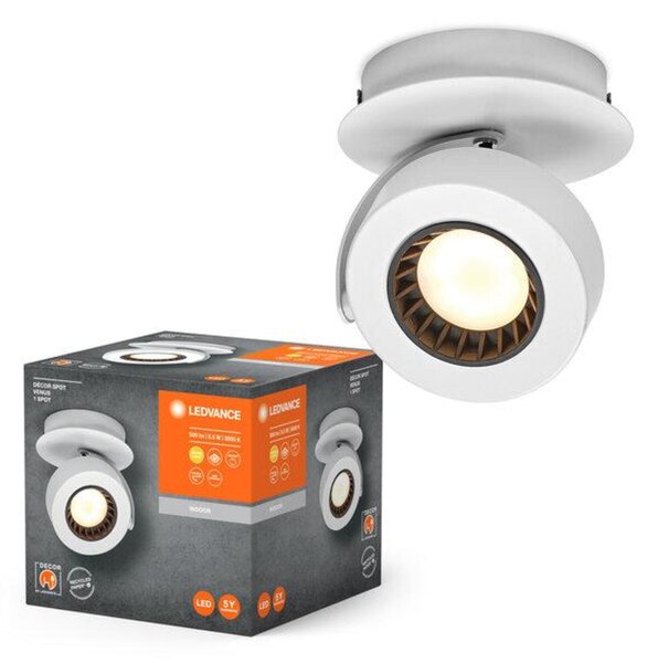 LEDVANCE LED nástěnné bodové svítidlo Venus bílé 1 spot 4058075828124
