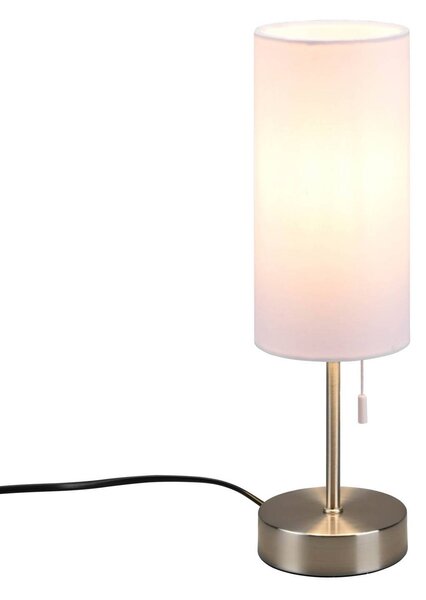 Stolní lampa Jaro s nabíjecím výstupem, bílá/nikl