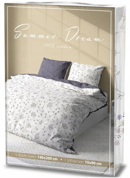 Bavlněné ložní povlečení Summer Dream s jemným květinovým vzorem - 100% bavlna - 70 x 90 cm + 140 x 200 cm