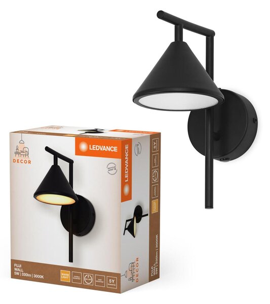 LEDVANCE LED nástěnné svítidlo Fuji 5W 930 černé 4058075841802