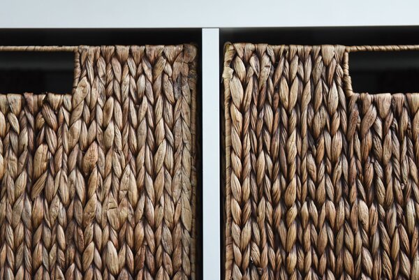 Sada policových boxů NEW ASIA, 2-set, vodní hyacint, 32x32x32 cm, hnědá