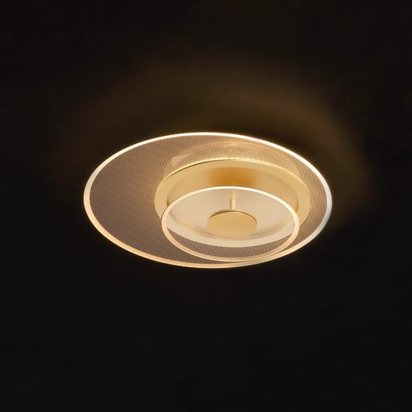 Zlaté kovové stropní LED světlo Nova Luce Copo 40 cm