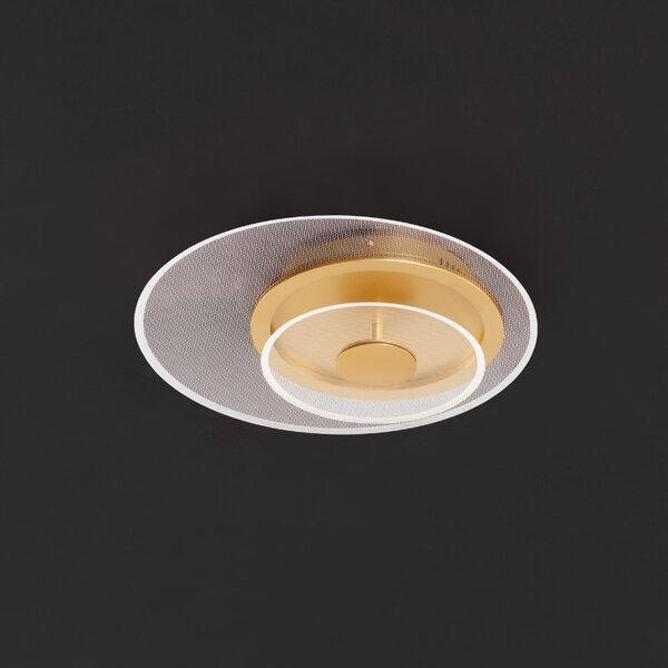 Zlaté kovové stropní LED světlo Nova Luce Copo 40 cm