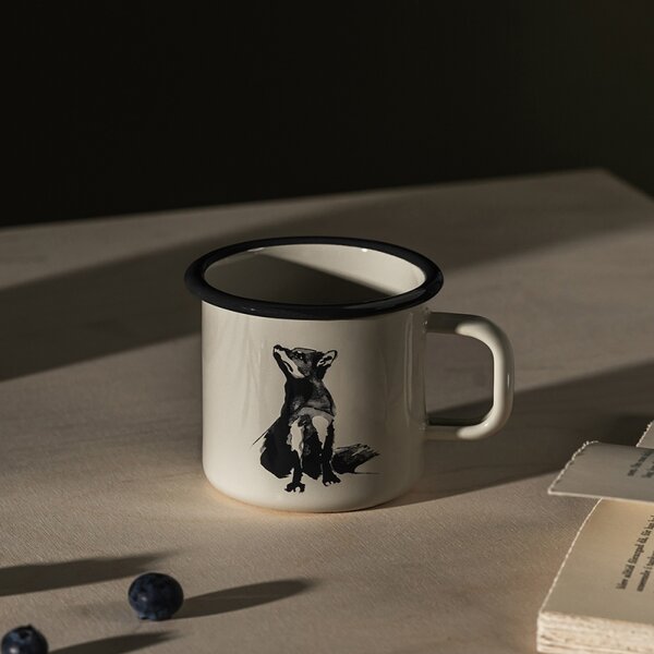 Muurla Hrnek Fox 0,37l, smalt / béžový